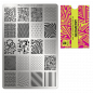 Mobile Preview: Moyra Stamping Schablone - Stempeln statt Malen - die schnelle und kreative Nailart für Anfänger und Profis zugleich - Geometry Nr.8