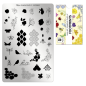 Preview: Moyra Stamping Schablone - Stempeln statt Malen - die schnelle und kreative Nailart für Anfänger und Profis zugleich - Footprints Nr.67
