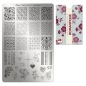 Preview: Moyra Stamping Schablone - Stempeln statt Malen - die schnelle und kreative Nailart für Anfänger und Profis zugleich - Romantique Nr.74