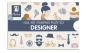 Preview: Moyra Stamping Schablone - Designer Nr.103 Preview: Moyra Stamping Schablone - Designer Nr.103