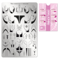 Preview: Moyra Stamping Schablone - Stempeln statt Malen - die schnelle und kreative Nailart für Anfänger und Profis zugleich - French Twist Nr.113