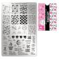 Preview: Moyra Stamping Schablone - Stempeln statt Malen - die schnelle und kreative Nailart für Anfänger und Profis zugleich - February Nr.138