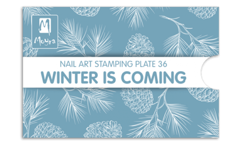 Moyra Stamping Schablone - Winter is coming Nr.36