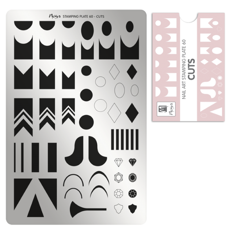 Moyra Stamping Schablone - Stempeln statt Malen - die schnelle und kreative Nailart für Anfänger und Profis zugleich - Cuts Nr.60