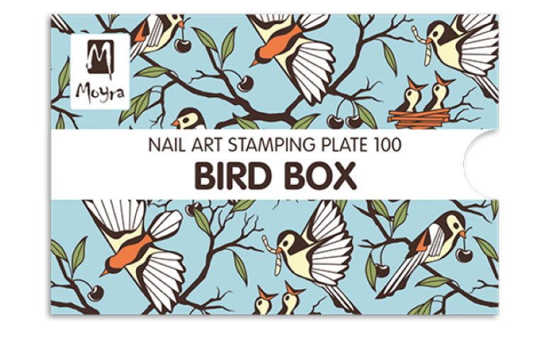 Moyra Stamping Schablone - Bird Box Nr.100