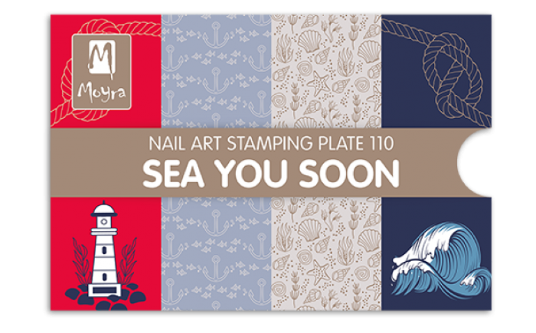 Moyra Stamping Schablone – Sea you soon Nr.110