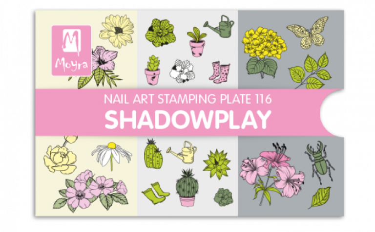 Moyra Stamping Schablone – Shadowplay Nr.116