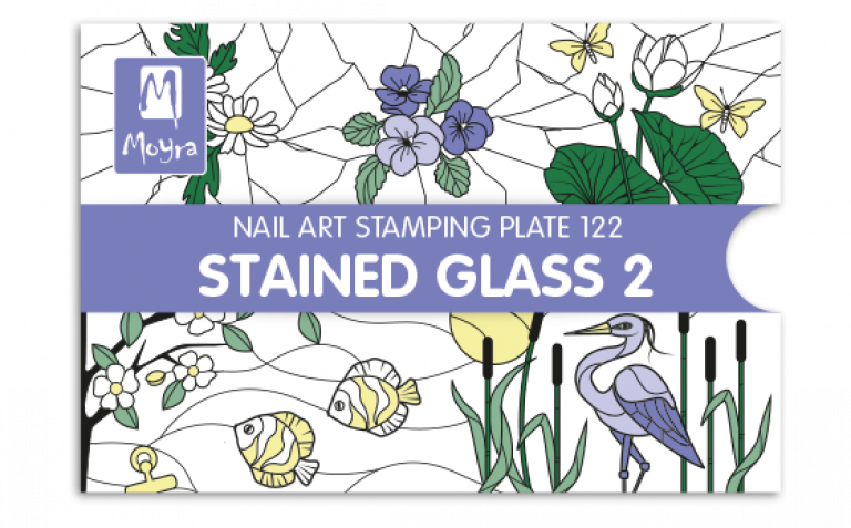 Moyra Stamping Schablone - Stained Glass 2 Nr.122