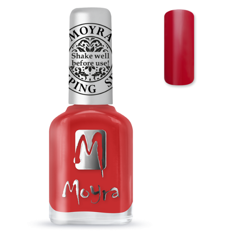 Stamping Nagellack Red Nr. SP 2 - Stamping Lack speziell für die NailArt Stempeltechnik, einfache Anwendung, professionelle Endergebnisse.