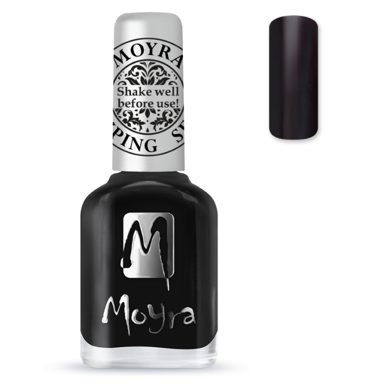 Stamping Nagellack Black Nr. SP 6 - Stamping Lack speziell für die NailArt Stempeltechnik, einfache Anwendung, professionelle Endergebnisse.