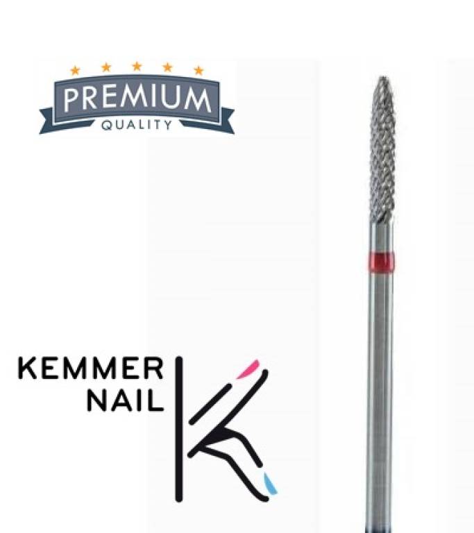 Kemmer Nail – Hartmetall Fräser Bit – für Gel – Spitzfräser fein