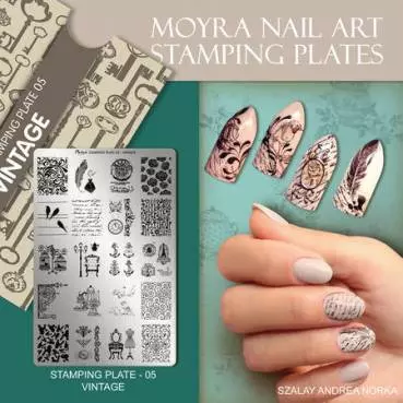 Moyra Stamping Schablone - Vintage Nr.5
