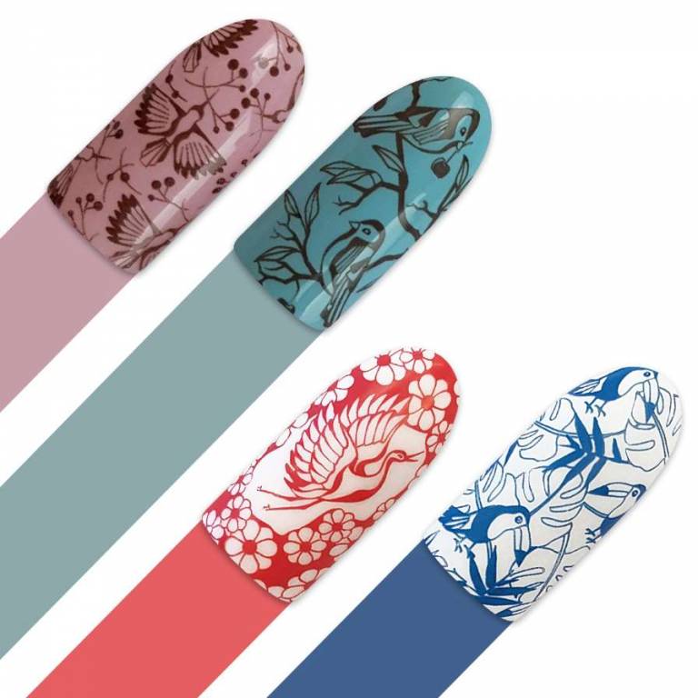 Moyra Stamping Schablone - Bird Box Nr.100