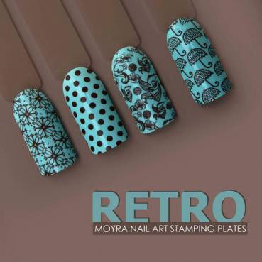 Moyra Stamping Schablone - Retro Nr.21