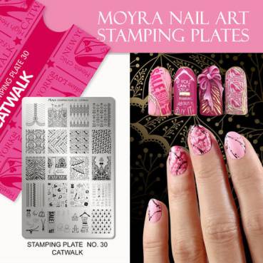 Moyra Stamping Schablone - Catwalk Nr.30