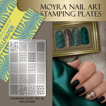 Moyra Stamping Schablone - Wallpaper Nr.35