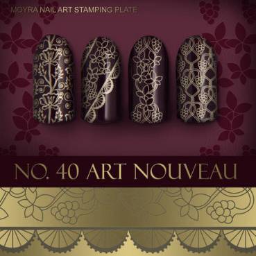 Moyra Stamping Schablone - Art Nouveau Nr.40