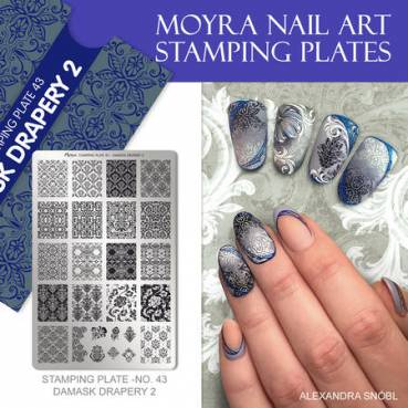 Moyra Stamping Schablone - Damask Drapery 2 Nr.43