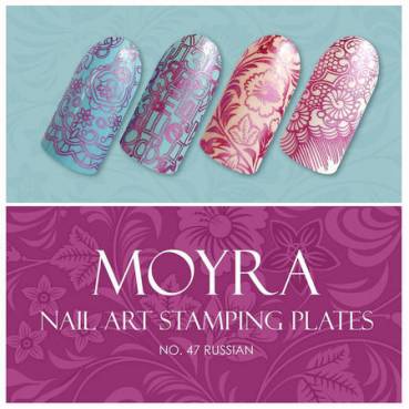 Moyra Stamping Schablone - Russian Nr.47
