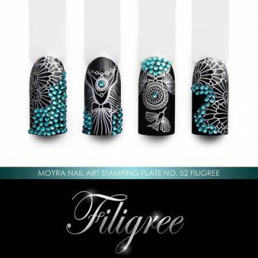 Moyra Stamping Schablone - Filigree Nr.52