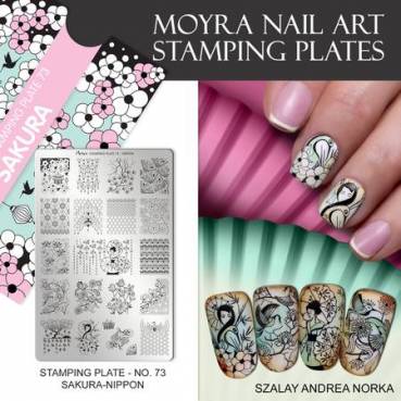 Moyra Stamping Schablone - Sakura-Nippon Nr.73