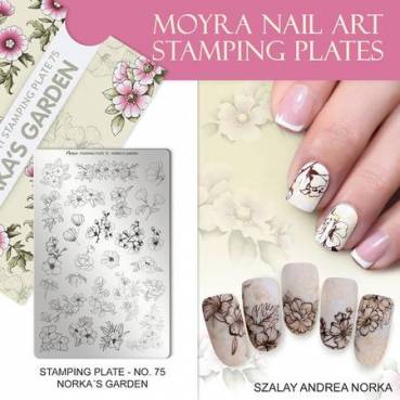 Moyra Stamping Schablone - Norkas Garden Nr.75