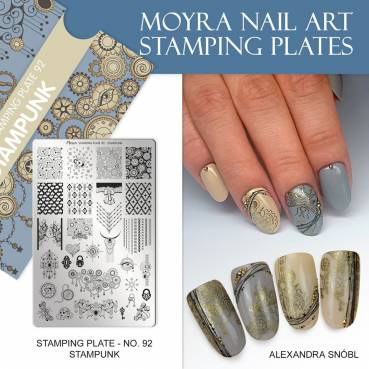 Moyra Stamping Schablone - Stampunk Nr.92