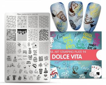 Moyra Stamping Schablone - Dolce Vita Nr.94