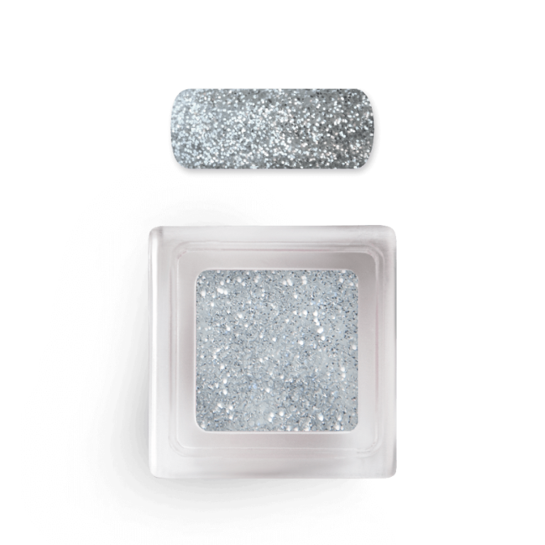 Farb Acryl GLITTER Silver Shimmer Nr. 106 - Extra fein gemahlenes, hochpigmentiertes Acrylpulver in einer ungewöhnlich großen Farbauswahl mit vielen Effekten. Unser Farb-Acryl ist sowohl für die Naturnagelverstärkung, als auch für die künstliche Nagelverl