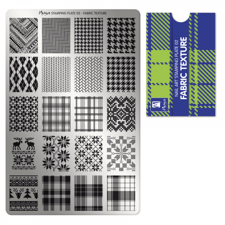 Moyra Stamping Schablone - Stempeln statt Malen - die schnelle und kreative Nailart für Anfänger und Profis zugleich - Fabric Texture Nr.2 Moyra Stamping Schablone - Stempeln statt Malen - die schnelle und kreative Nailart für Anfänger und Profis zugleich - Fabric Texture Nr.2