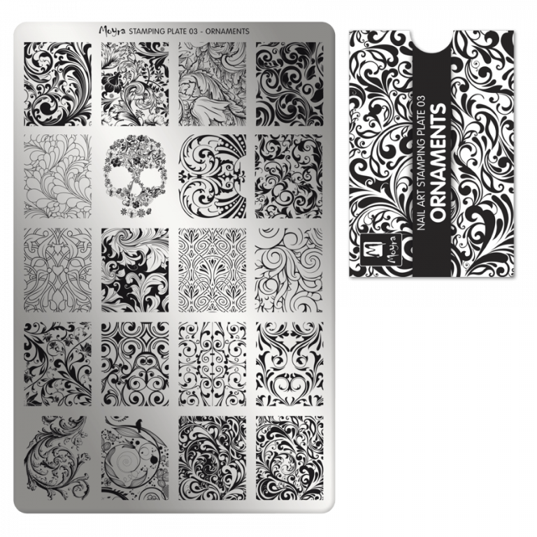 Moyra Stamping Schablone - Stempeln statt Malen - die schnelle und kreative Nailart für Anfänger und Profis zugleich - Ornaments Nr.3 Moyra Stamping Schablone - Stempeln statt Malen - die schnelle und kreative Nailart für Anfänger und Profis zugleich - Ornaments Nr.3
