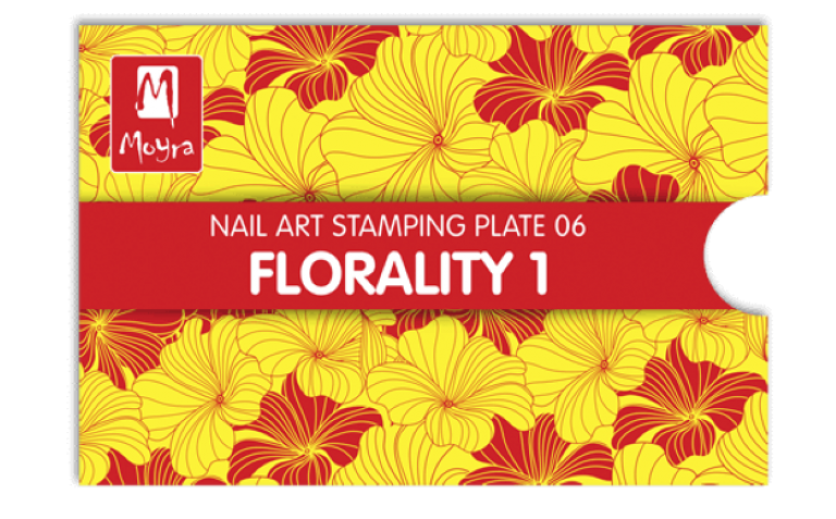 Moyra Stamping Schablone - Florality Nr.6