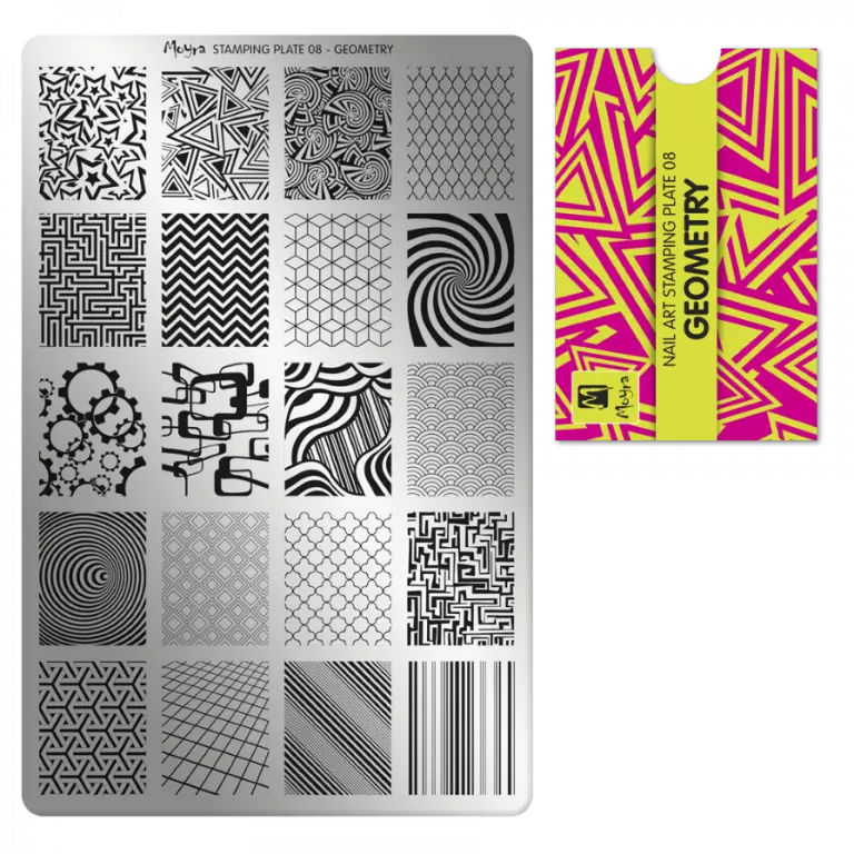 Moyra Stamping Schablone - Stempeln statt Malen - die schnelle und kreative Nailart für Anfänger und Profis zugleich - Geometry Nr.8 Moyra Stamping Schablone - Stempeln statt Malen - die schnelle und kreative Nailart für Anfänger und Profis zugleich - Geometry Nr.8