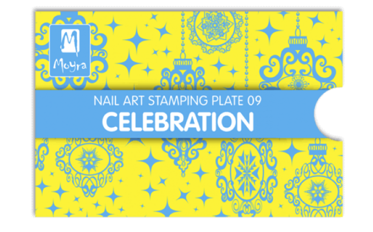 Moyra Stamping Schablone - Celebration Nr.9