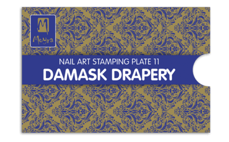 Moyra Stamping Schablone - Damask Drapery Nr.11