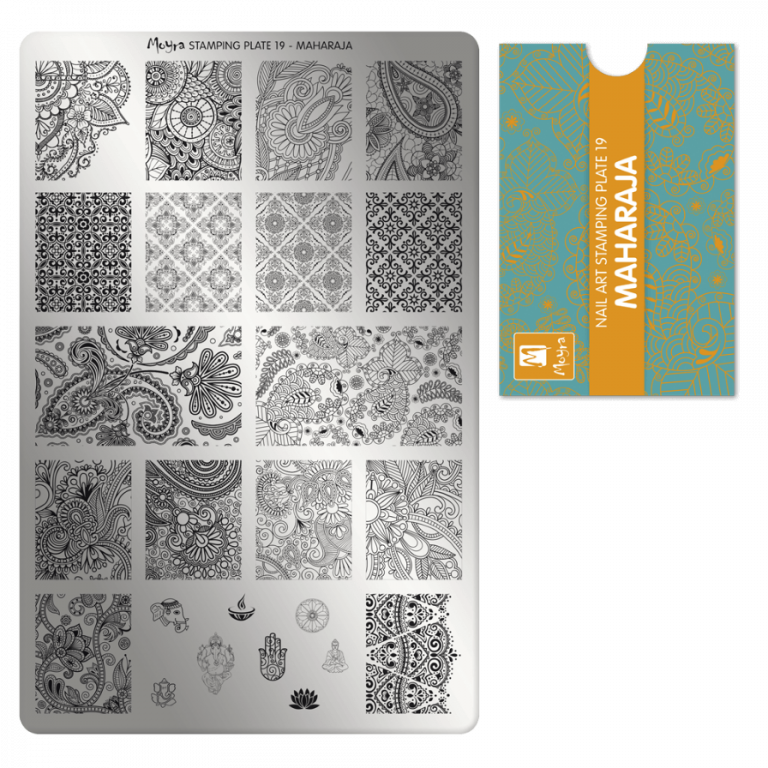 Moyra Stamping Schablone - Stempeln statt Malen - die schnelle und kreative Nailart für Anfänger und Profis zugleich - Maharaja Nr.19 Moyra Stamping Schablone - Stempeln statt Malen - die schnelle und kreative Nailart für Anfänger und Profis zugleich - Maharaja Nr.19