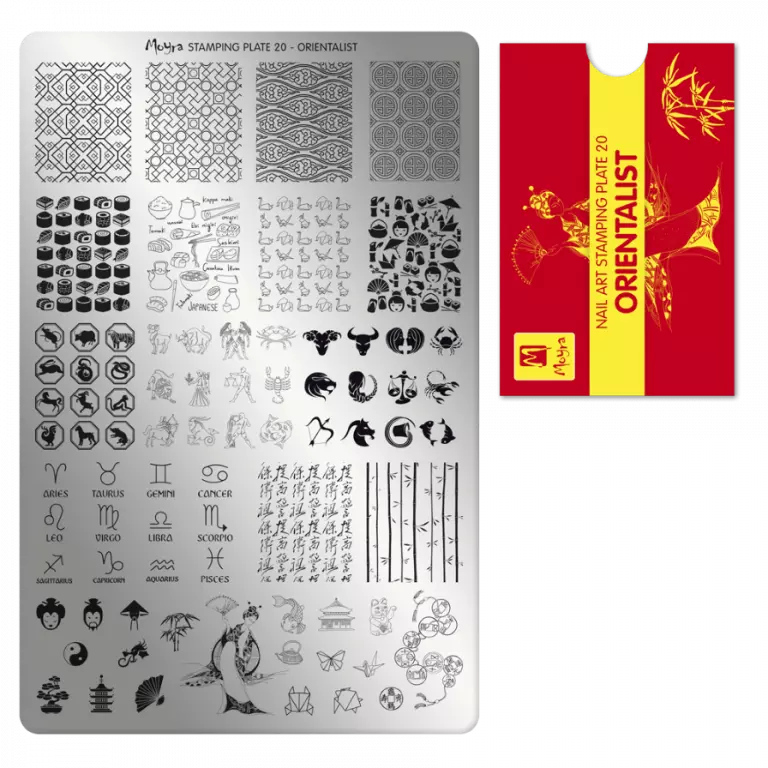Moyra Stamping Schablone - Stempeln statt Malen - die schnelle und kreative Nailart für Anfänger und Profis zugleich - Orientalist Nr.20 Moyra Stamping Schablone - Stempeln statt Malen - die schnelle und kreative Nailart für Anfänger und Profis zugleich - Orientalist Nr.20