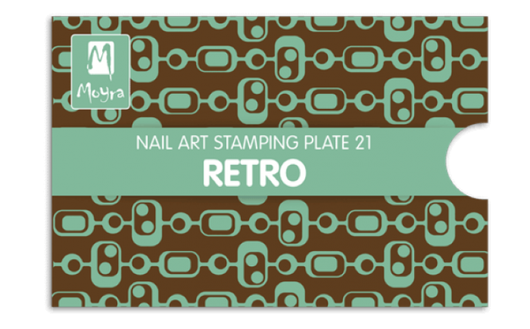 Moyra Stamping Schablone - Retro Nr.21 Moyra Stamping Schablone - Retro Nr.21