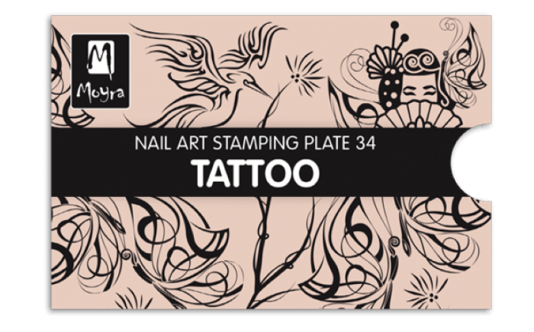 Moyra Stamping Schablone - Tattoo Nr.34 Moyra Stamping Schablone - Tattoo Nr.34
