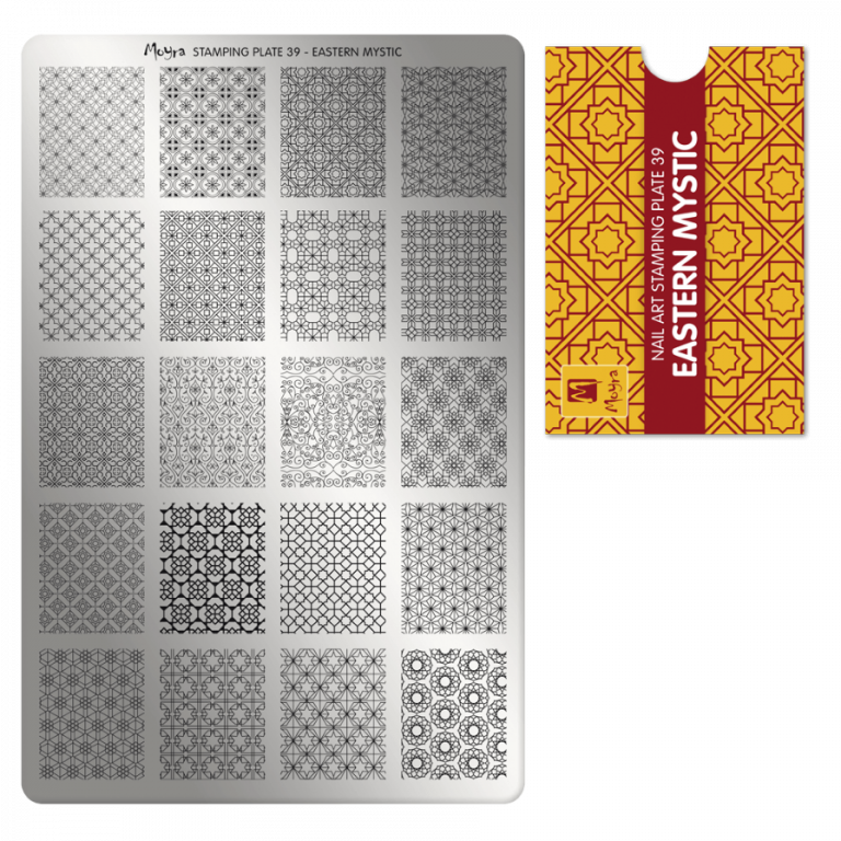 Moyra Stamping Schablone - Stempeln statt Malen - die schnelle und kreative Nailart für Anfänger und Profis zugleich - Eastern Mysticl Nr.39 Moyra Stamping Schablone - Stempeln statt Malen - die schnelle und kreative Nailart für Anfänger und Profis zugleich - Eastern Mysticl Nr.39