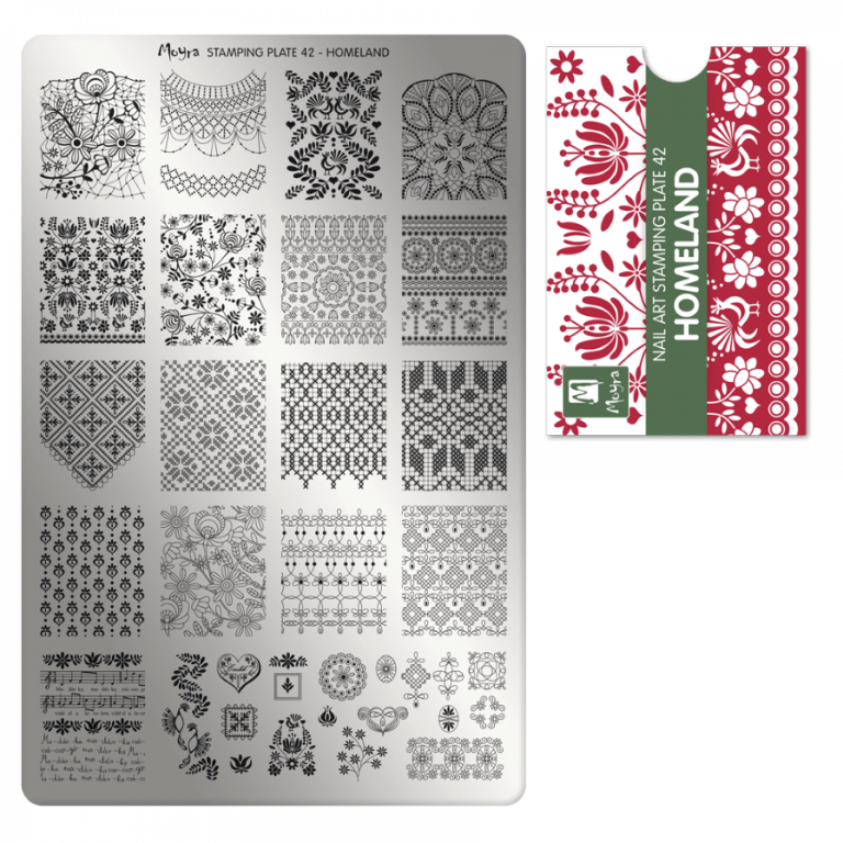 Moyra Stamping Schablone - Stempeln statt Malen - die schnelle und kreative Nailart für Anfänger und Profis zugleich - Homeland Nr.42 Moyra Stamping Schablone - Stempeln statt Malen - die schnelle und kreative Nailart für Anfänger und Profis zugleich - Homeland Nr.42