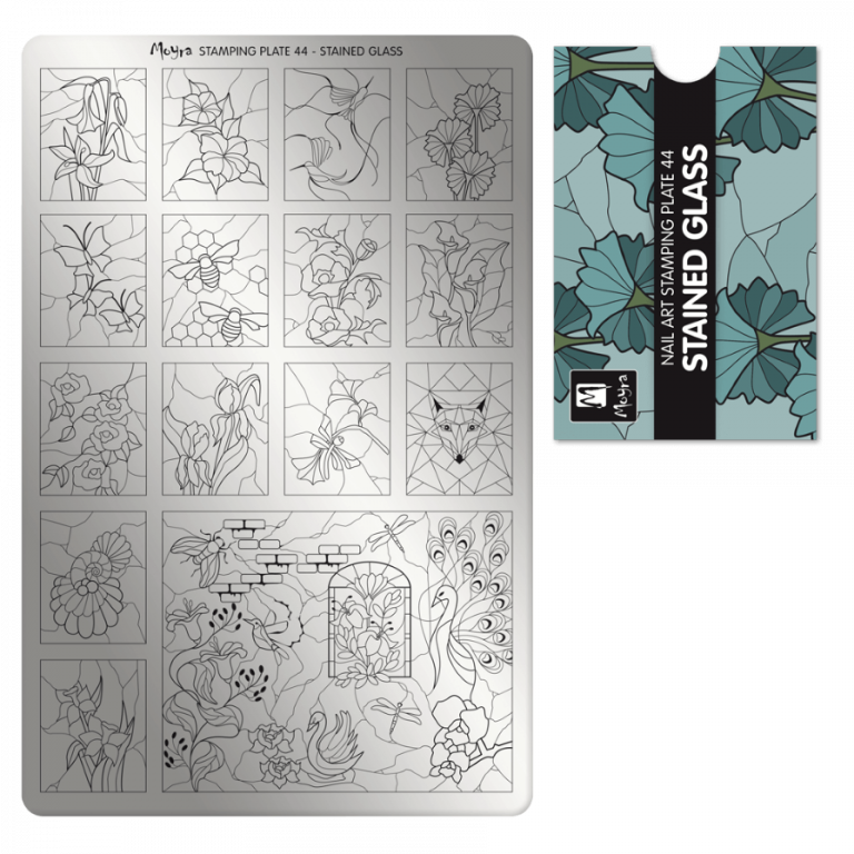 Moyra Stamping Schablone - Stempeln statt Malen - die schnelle und kreative Nailart für Anfänger und Profis zugleich - Stained Glass Nr.44 Moyra Stamping Schablone - Stempeln statt Malen - die schnelle und kreative Nailart für Anfänger und Profis zugleich - Stained Glass Nr.44