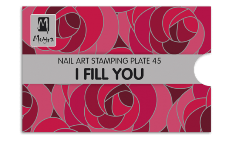 Moyra Stamping Schablone - I Fill You Nr.45 Moyra Stamping Schablone - I Fill You Nr.45