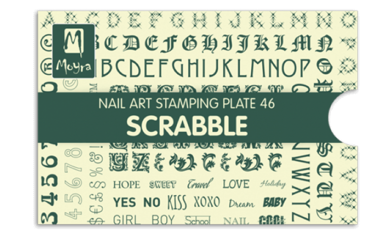 Moyra Stamping Schablone - Scrabble Nr.46 Moyra Stamping Schablone - Scrabble Nr.46