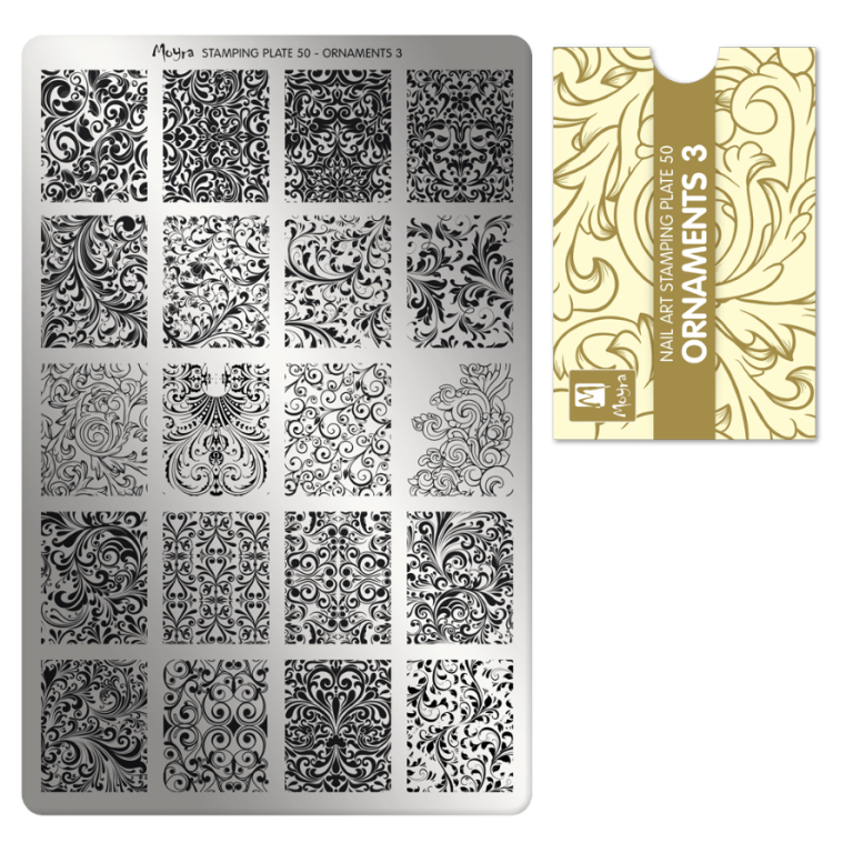 Moyra Stamping Schablone - Stempeln statt Malen - die schnelle und kreative Nailart für Anfänger und Profis zugleich - Ornaments 3 Nr.50