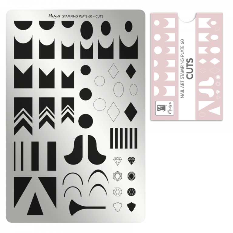 Moyra Stamping Schablone - Stempeln statt Malen - die schnelle und kreative Nailart für Anfänger und Profis zugleich - Cuts Nr.60 Moyra Stamping Schablone - Stempeln statt Malen - die schnelle und kreative Nailart für Anfänger und Profis zugleich - Cuts Nr.60