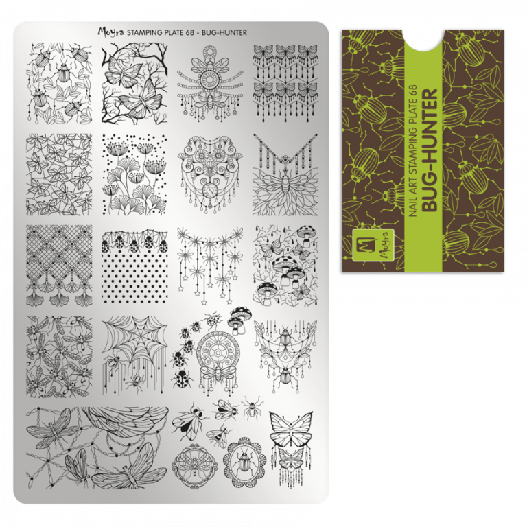 Moyra Stamping Schablone - Stempeln statt Malen - die schnelle und kreative Nailart für Anfänger und Profis zugleich - Bug-Hunter Nr.68 Moyra Stamping Schablone - Stempeln statt Malen - die schnelle und kreative Nailart für Anfänger und Profis zugleich - Bug-Hunter Nr.68