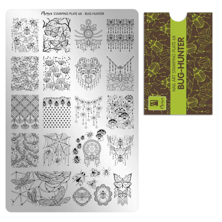 Moyra Stamping Schablone - Stempeln statt Malen - die schnelle und kreative Nailart für Anfänger und Profis zugleich - Bug-Hunter Nr.68 Moyra Stamping Schablone - Stempeln statt Malen - die schnelle und kreative Nailart für Anfänger und Profis zugleich - Bug-Hunter Nr.68