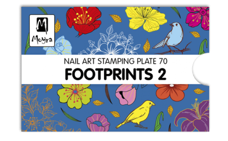 Moyra Stamping Schablone - Footprints 2 Nr.70