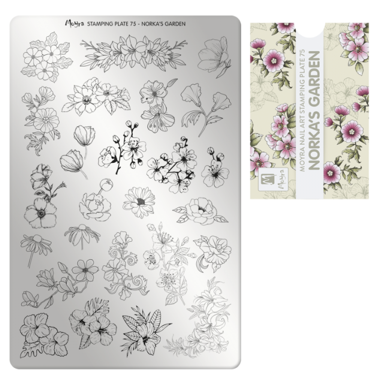 Moyra Stamping Schablone - Stempeln statt Malen - die schnelle und kreative Nailart für Anfänger und Profis zugleich - Norkas Garden Nr.75 Moyra Stamping Schablone - Stempeln statt Malen - die schnelle und kreative Nailart für Anfänger und Profis zugleich - Norkas Garden Nr.75
